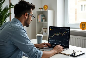 una persona comprando bitcoin